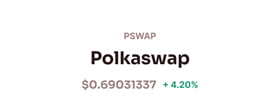 Polkaswap UI elements